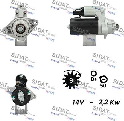 Sidat S12BH0448A2 - Стартер avtokuzovplus.com.ua