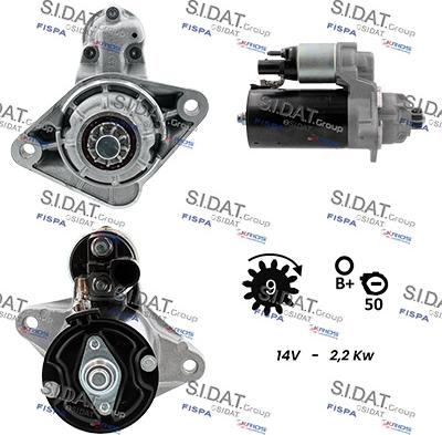 Sidat S12BH0448 - Стартер autocars.com.ua