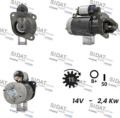 Sidat S12BH0464A2 - Стартер avtokuzovplus.com.ua