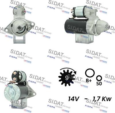 Sidat S12BH0533A2 - Стартер autocars.com.ua