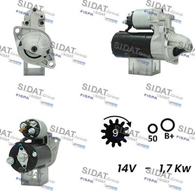 Sidat S12BH0535A2 - Стартер autocars.com.ua