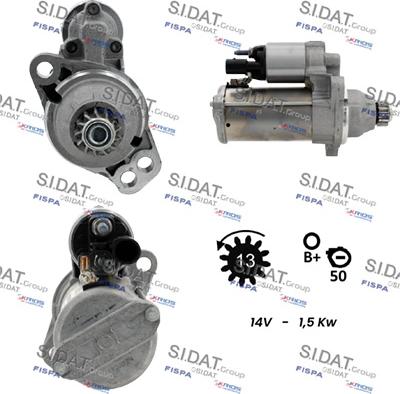 Sidat S12BH0602 - Стартер autocars.com.ua