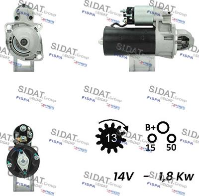 Sidat S12BH0604A2 - Стартер avtokuzovplus.com.ua