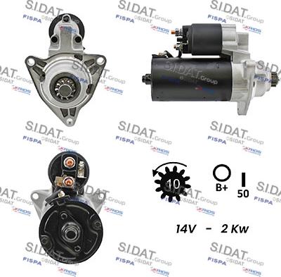 Sidat S12BH0622A2 - Стартер autocars.com.ua