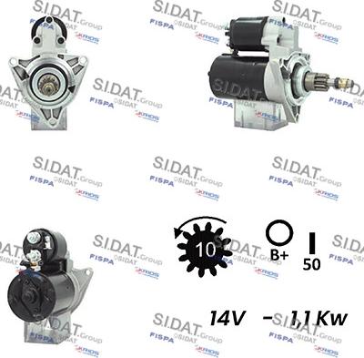 Sidat S12BH0625A2 - Стартер avtokuzovplus.com.ua