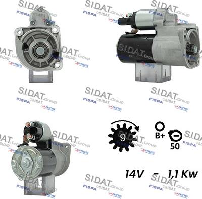 Sidat S12BH0631A2 - Стартер autocars.com.ua