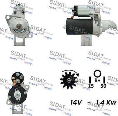 Sidat S12BH0641A2 - Стартер avtokuzovplus.com.ua