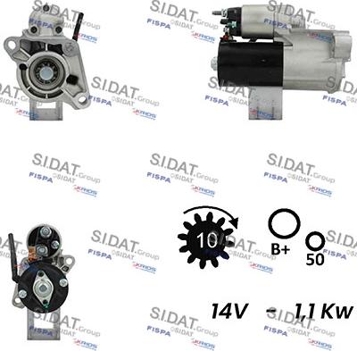 Sidat S12BH0649A2 - Стартер avtokuzovplus.com.ua