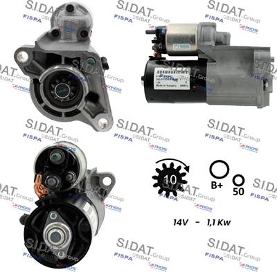 Sidat S12BH0649 - Стартер avtokuzovplus.com.ua