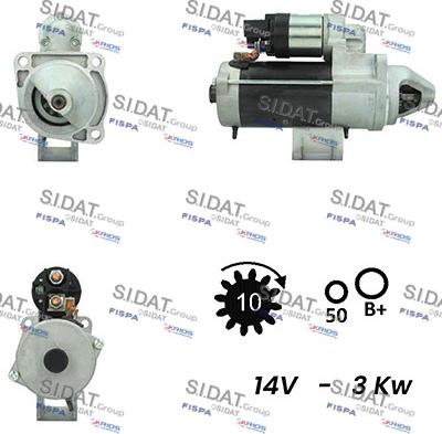 Sidat S12BH0663A2 - Стартер autodnr.net