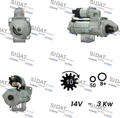 Sidat S12BH0666A2 - Стартер avtokuzovplus.com.ua