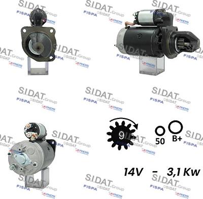 Sidat S12BH0669A2 - Стартер autocars.com.ua