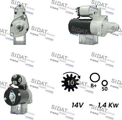 Sidat S12BH0676A2 - Стартер avtokuzovplus.com.ua