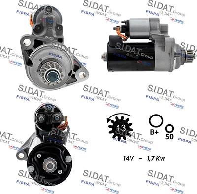 Sidat S12BH0681 - Стартер autocars.com.ua