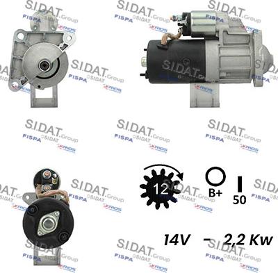 Sidat S12BH0685A2 - Стартер autocars.com.ua