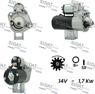 Sidat S12BH0739A2 - Стартер autodnr.net