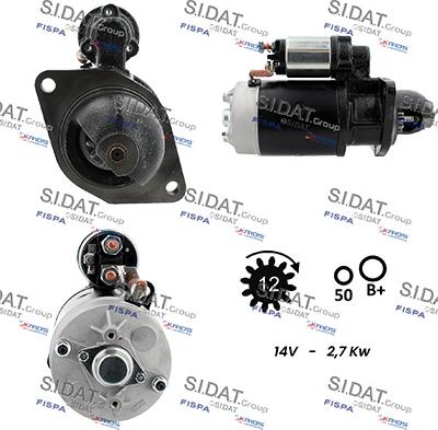 Sidat S12BH0783A2 - Стартер autocars.com.ua