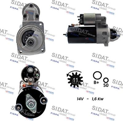 Sidat S12BH0791 - Стартер autocars.com.ua