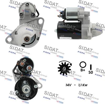 Sidat S12BH0794A2 - Стартер autocars.com.ua