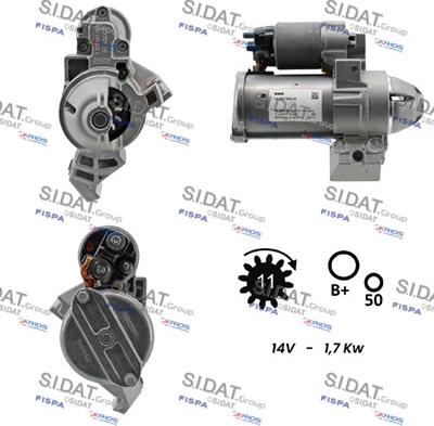 Sidat S12BH0847 - Стартер avtokuzovplus.com.ua