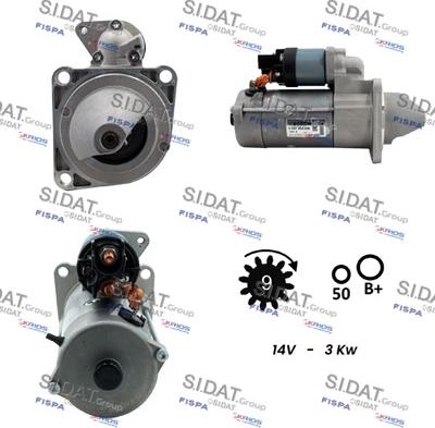 Sidat S12BH0857 - Стартер avtokuzovplus.com.ua