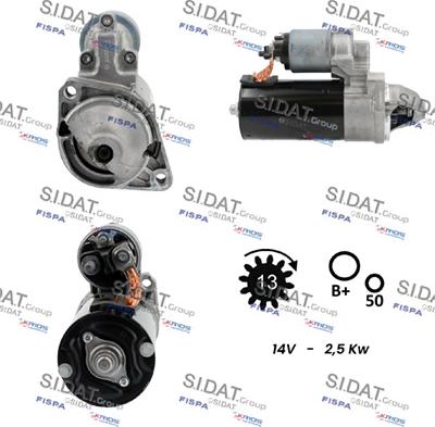 Sidat S12BH0863 - Стартер avtokuzovplus.com.ua