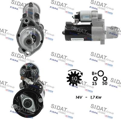 Sidat S12BH0897 - Стартер autocars.com.ua