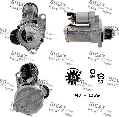 Sidat S12BH0901 - Стартер autocars.com.ua