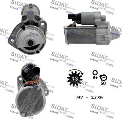 Sidat S12BH0905 - Стартер autocars.com.ua