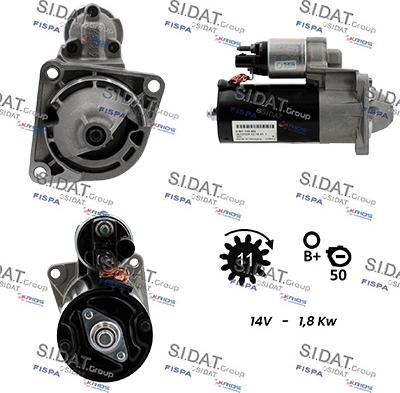 Sidat S12BH0910 - Стартер autocars.com.ua