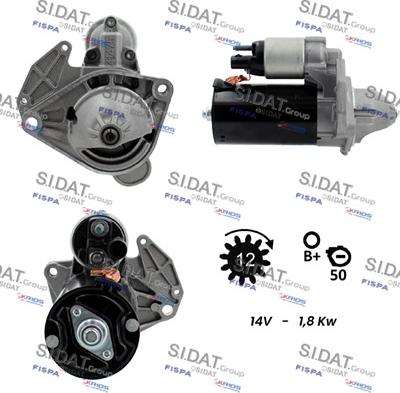 Sidat S12BH0912 - Стартер avtokuzovplus.com.ua