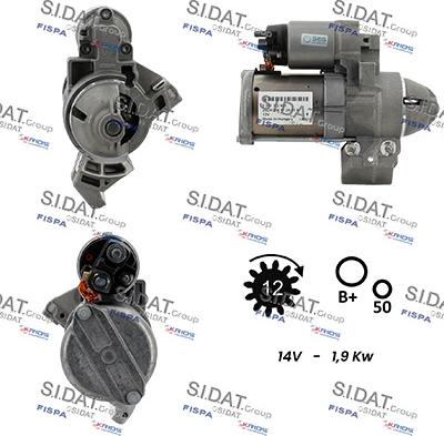 Sidat S12BH0921 - Стартер avtokuzovplus.com.ua