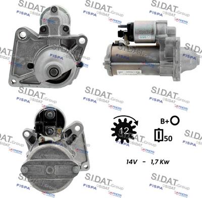 Sidat S12BH0923 - Стартер avtokuzovplus.com.ua