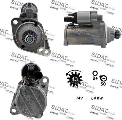 Sidat S12BH0926 - Стартер autocars.com.ua