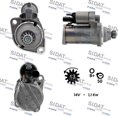 Sidat S12BH0927 - Стартер autocars.com.ua