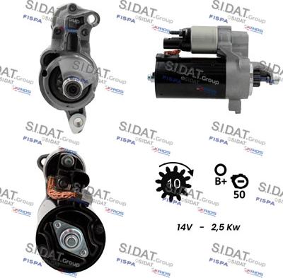 Sidat S12BH0928 - Стартер autocars.com.ua