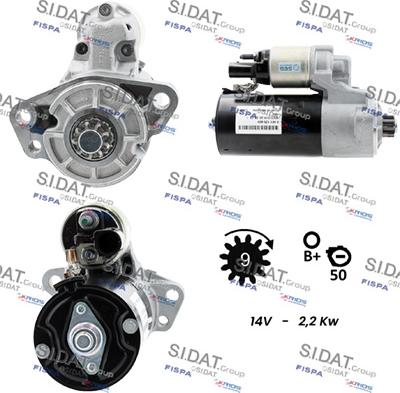 Sidat S12BH0931 - Стартер avtokuzovplus.com.ua