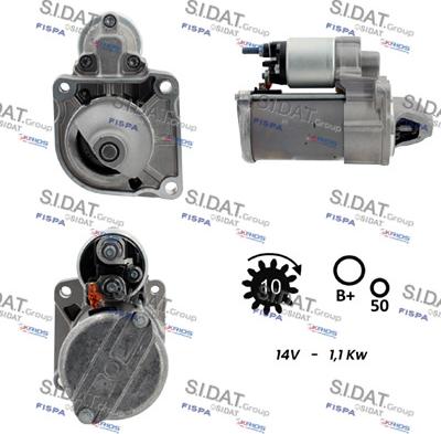 Sidat S12BH0937 - Стартер avtokuzovplus.com.ua