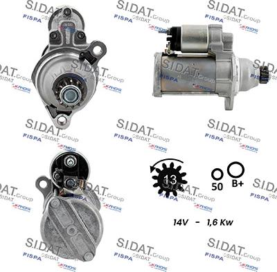 Sidat S12BH0938 - Стартер autocars.com.ua