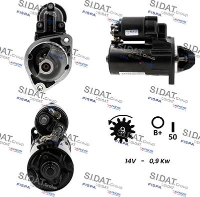 Sidat S12BH0941 - Стартер autocars.com.ua