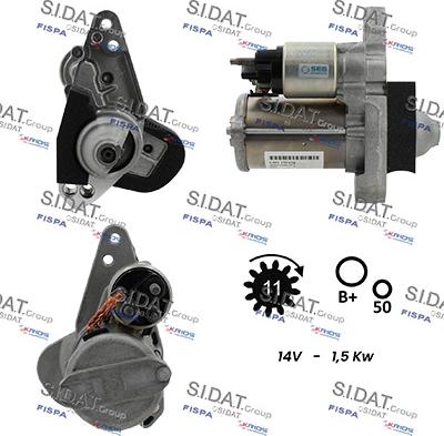 Sidat S12BH0946 - Стартер autocars.com.ua