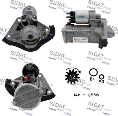 Sidat S12BH0948 - Стартер autocars.com.ua