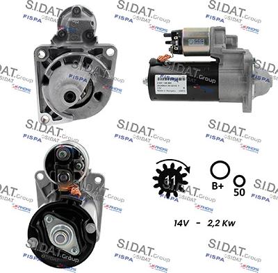 Sidat S12BH0956 - Стартер autocars.com.ua