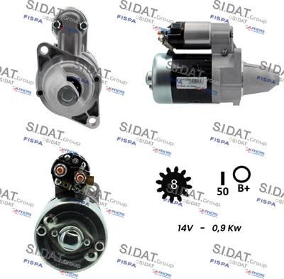 Sidat S12DE0316A2 - Стартер autocars.com.ua