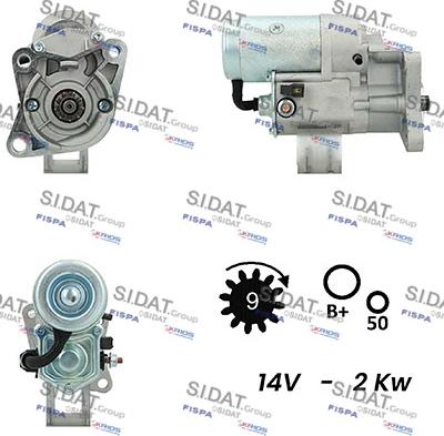 Sidat S12DE0321A2 - Стартер avtokuzovplus.com.ua