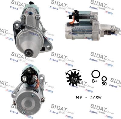 Sidat S12DE0359 - Стартер autocars.com.ua