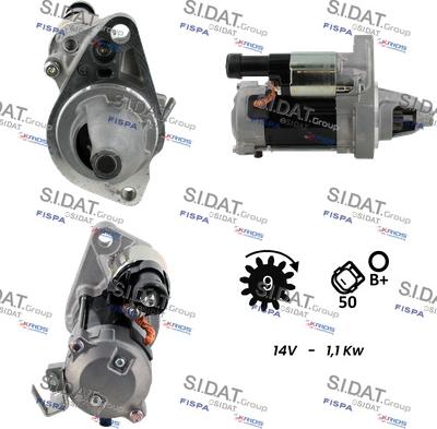 Sidat S12DE0522 - Стартер autocars.com.ua