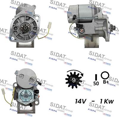 Sidat S12DE0536A2 - Стартер avtokuzovplus.com.ua