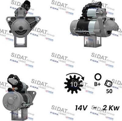 Sidat S12DE0590A2 - Стартер avtokuzovplus.com.ua