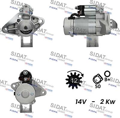 Sidat S12DE0617A2 - Стартер autocars.com.ua